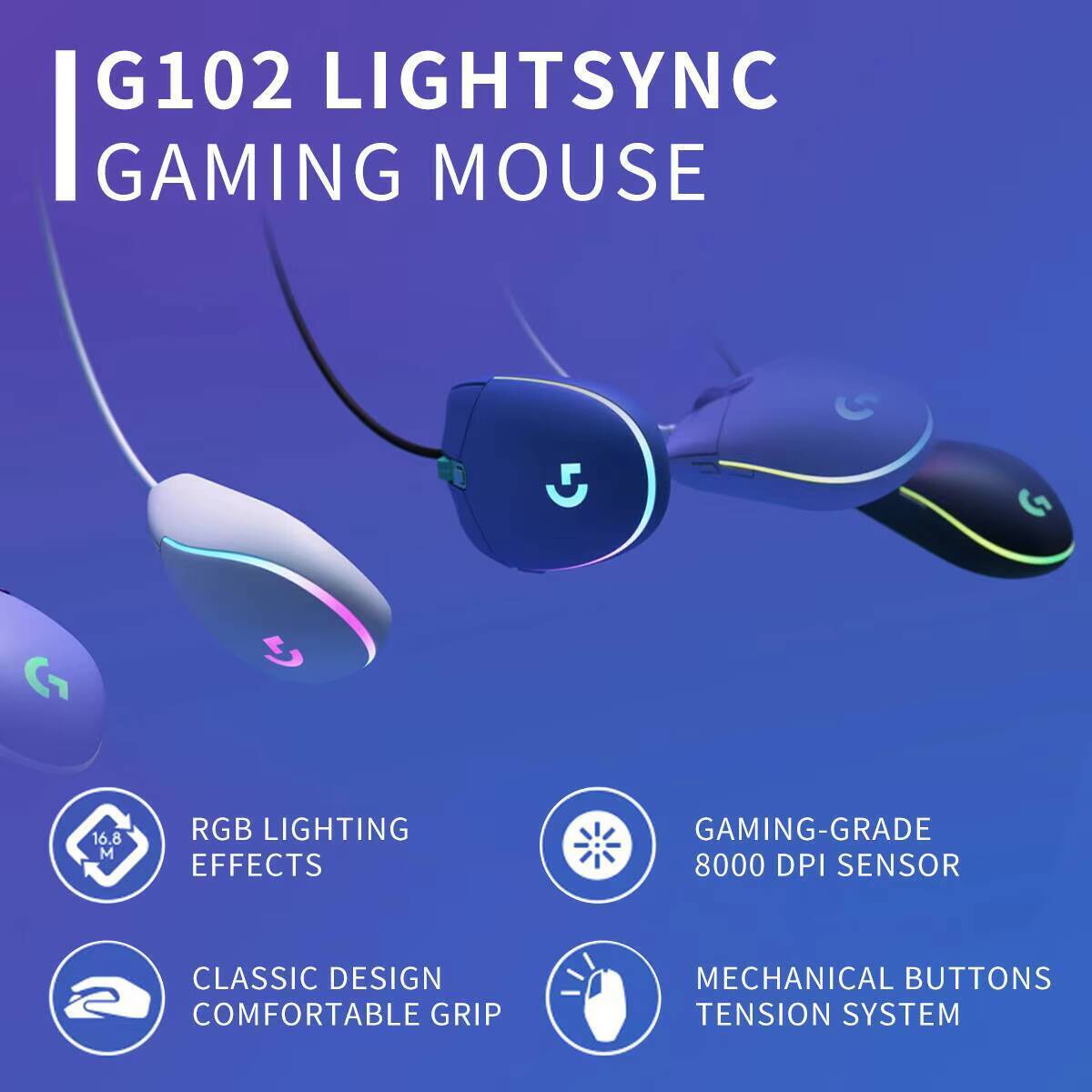 Logitech G102 Gaming-Maus, 20  – Esports Gaming Tournaments Bewertung und Preis