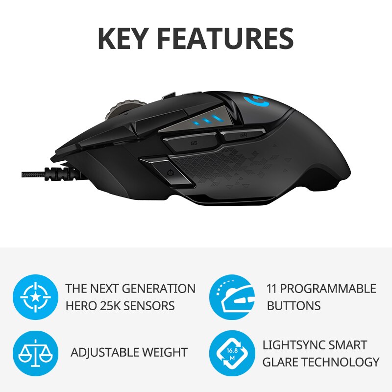 Logitech G502 Hero Master Wire – Esports Gaming Mouse Weight Adjustable Bewertung und Preis