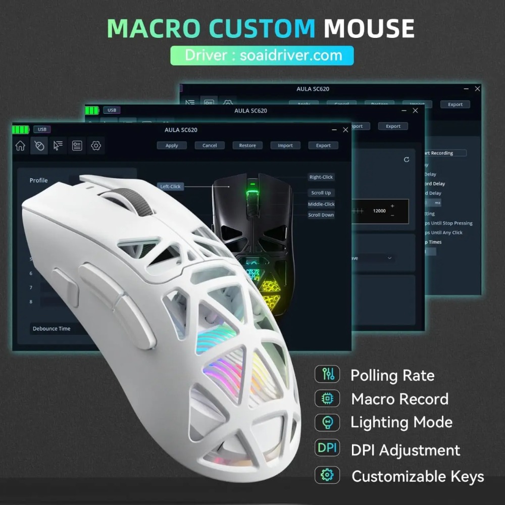 AULA SC620 Gaming-Maus Kabelge – Esports Gaming Mouse Weight Adjustable Bewertung und Preis
