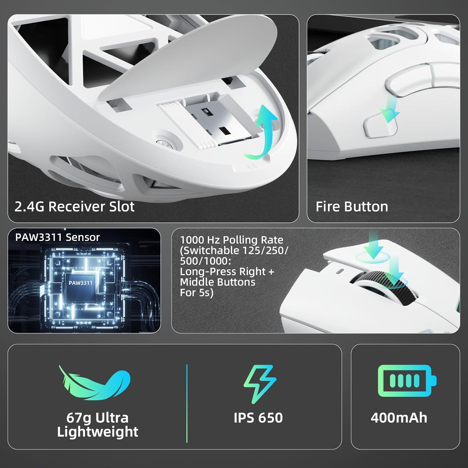 AULA SC620 Kabellose Maus Kabe – Esports Gaming Mouse Weight Adjustable Bewertung und Preis