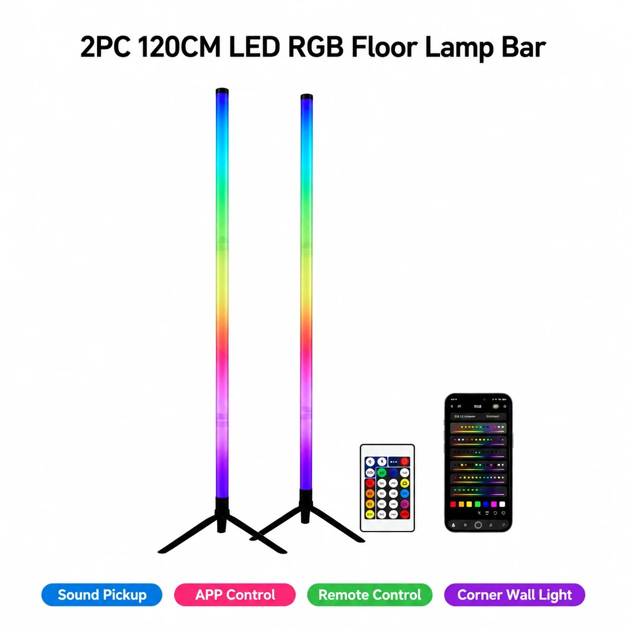 2 Stück 120CM RGB Stehlampe, S – Esports & Gaming Optics Gmbh Bewertung und Preis